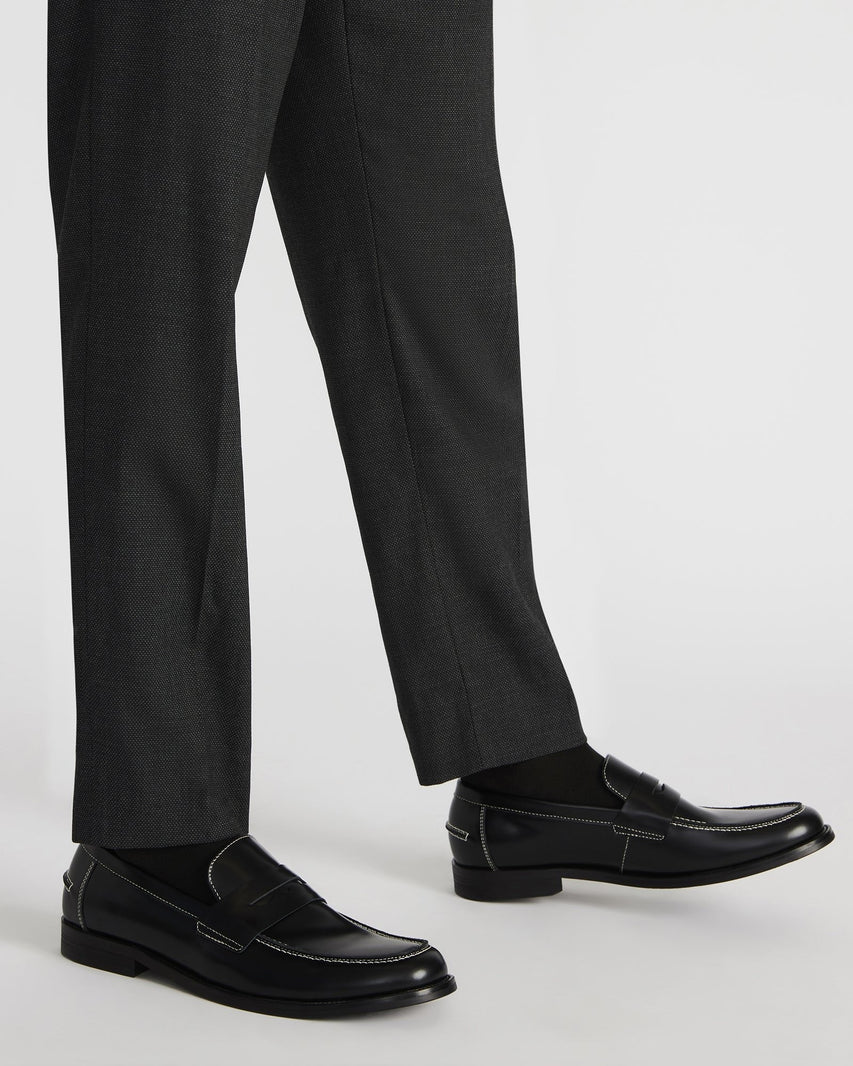 NATAN BLACK LEATHER - Men's Shoes - Steve Madden Canada