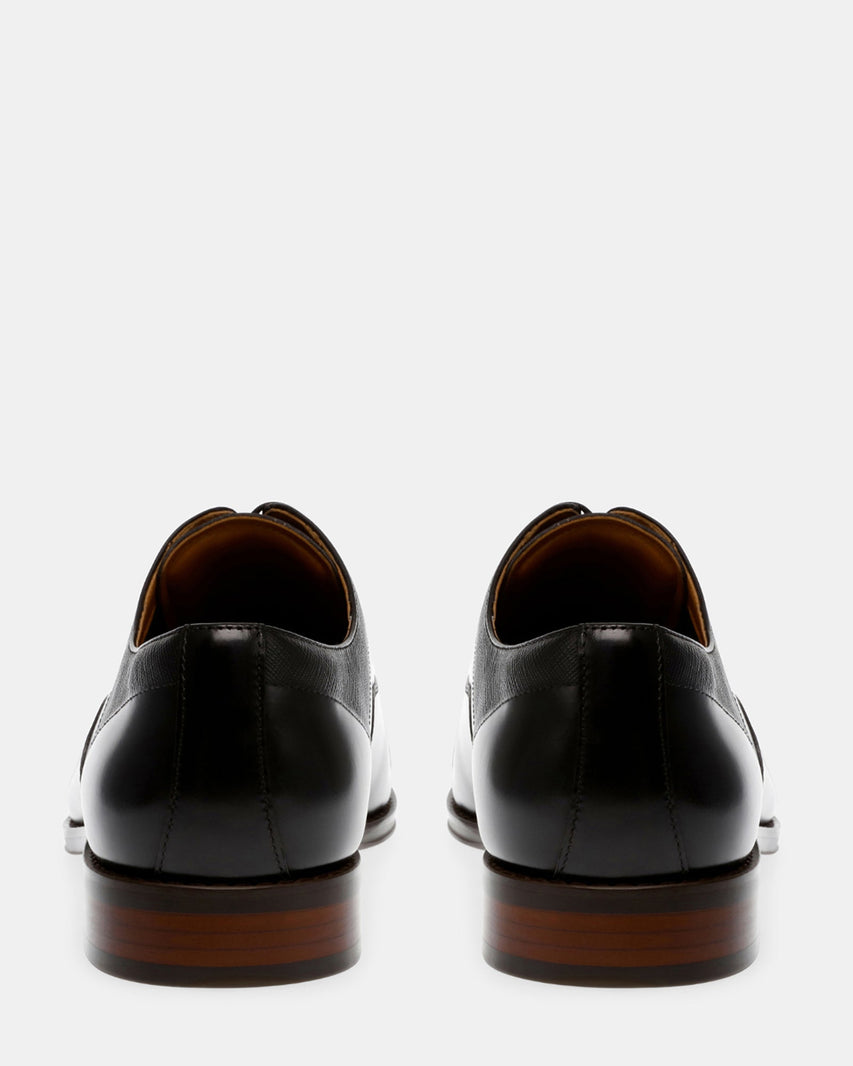 PLAKARD BLACK LEATHER - Men's Shoes - Steve Madden Canada