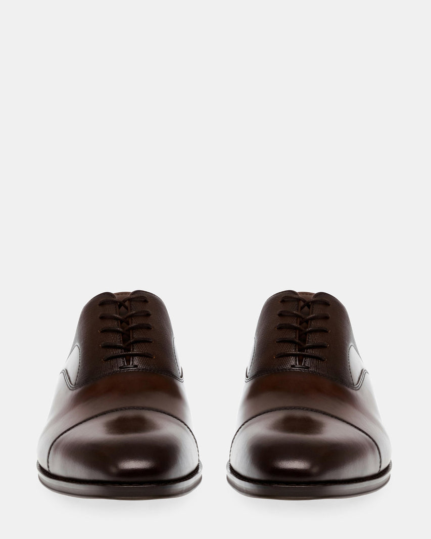 PLAKARD BROWN LEATHER - Men's Shoes - Steve Madden Canada