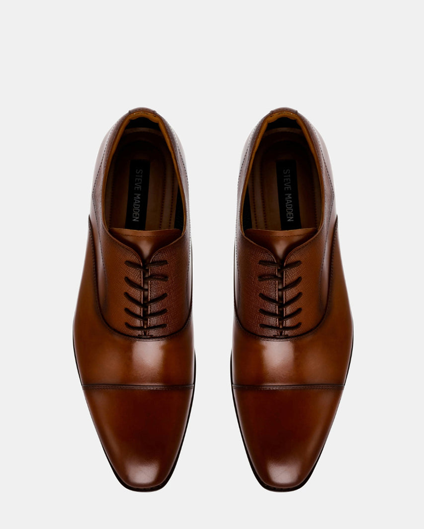 PLAKARD TAN LEATHER - Men's Shoes - Steve Madden Canada