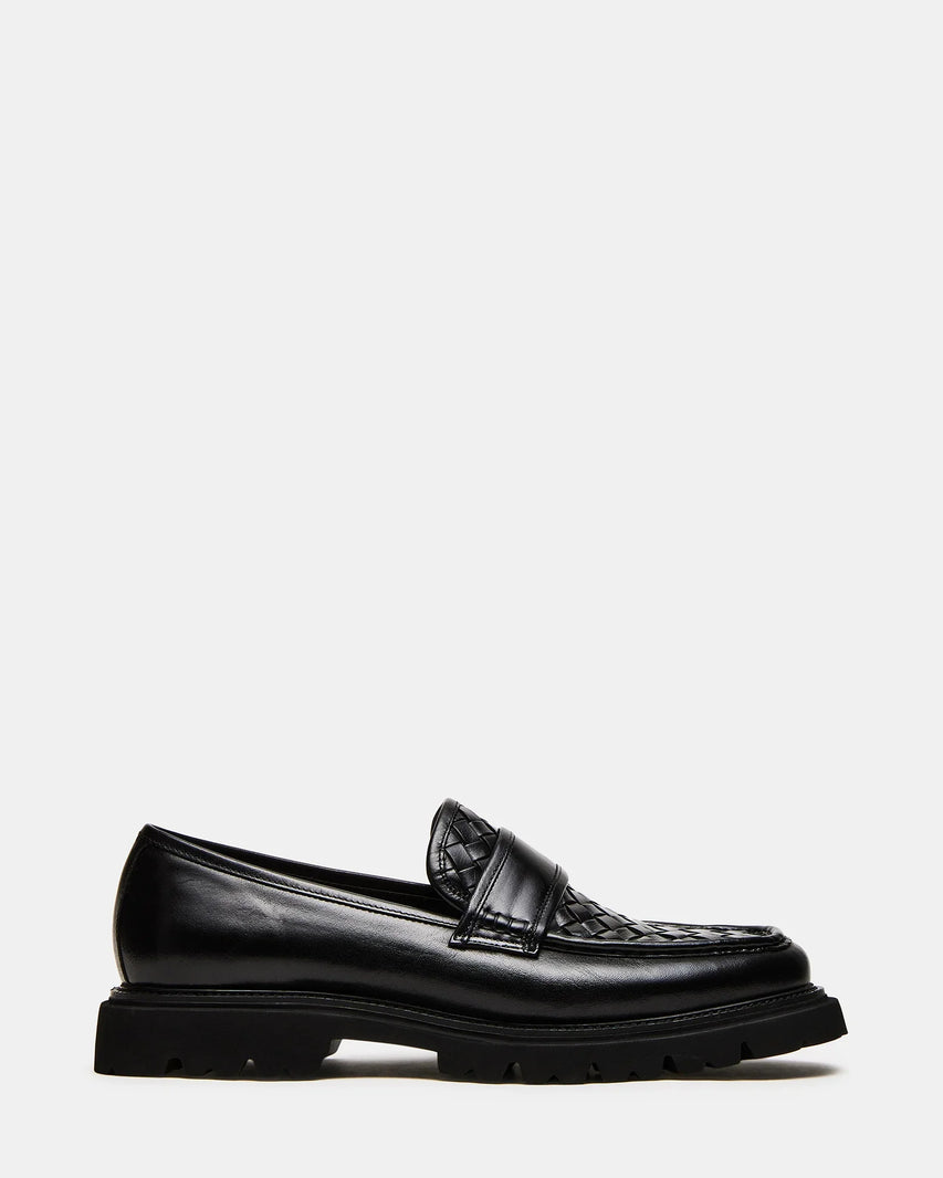 STRAND BLACK LEATHER - Men's Shoes - Steve Madden Canada
