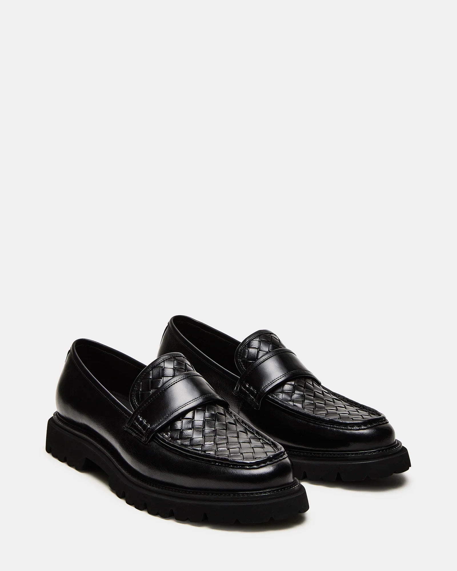 STRAND BLACK LEATHER - Men's Shoes - Steve Madden Canada