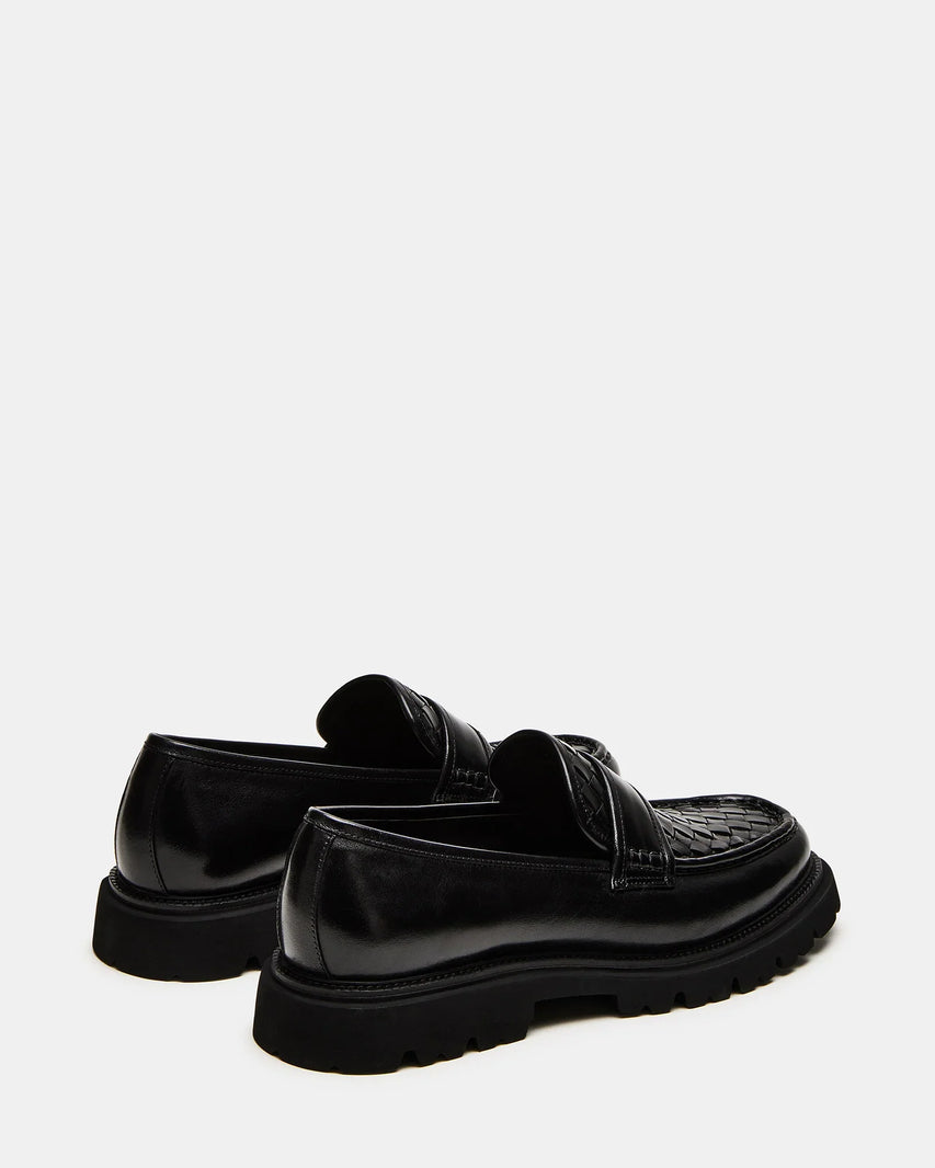 STRAND BLACK LEATHER - Men's Shoes - Steve Madden Canada
