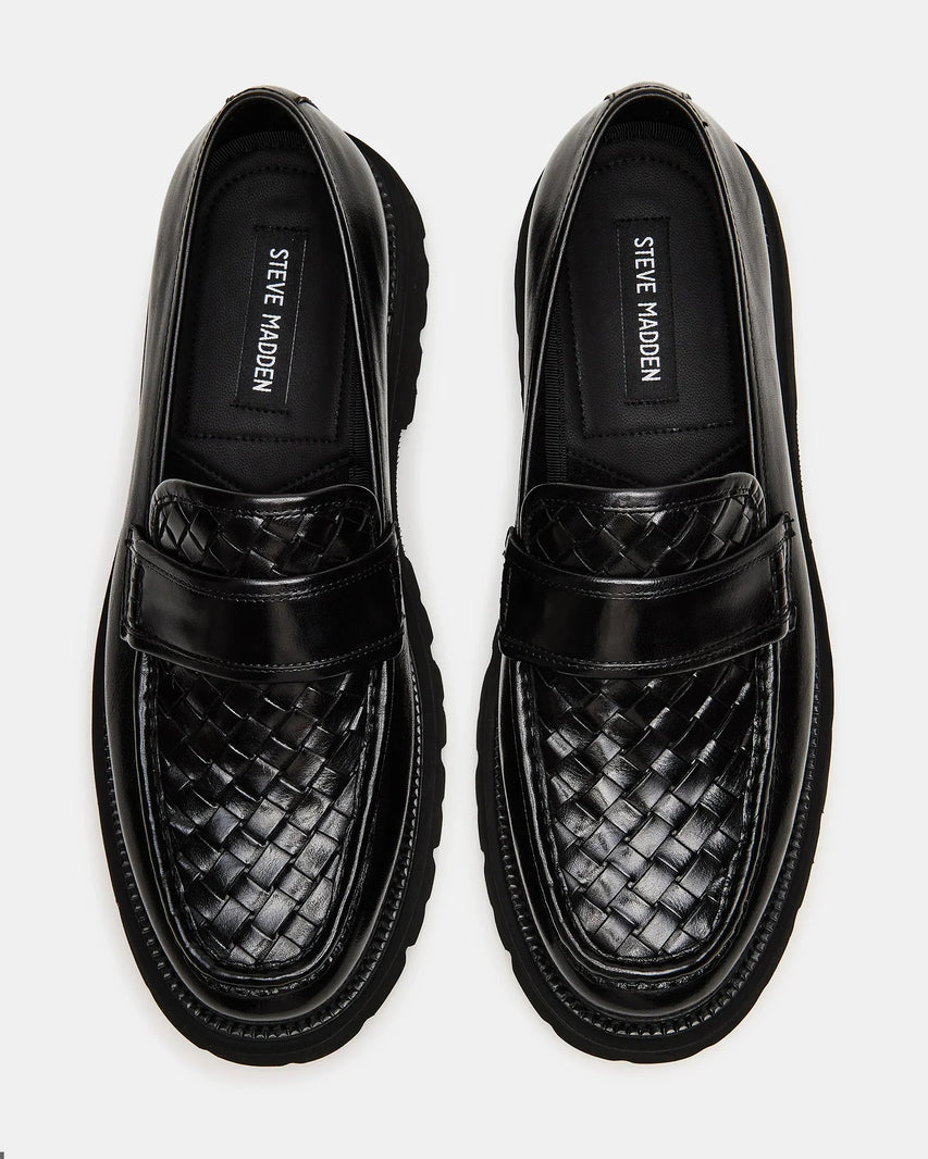 STRAND BLACK LEATHER - Men's Shoes - Steve Madden Canada