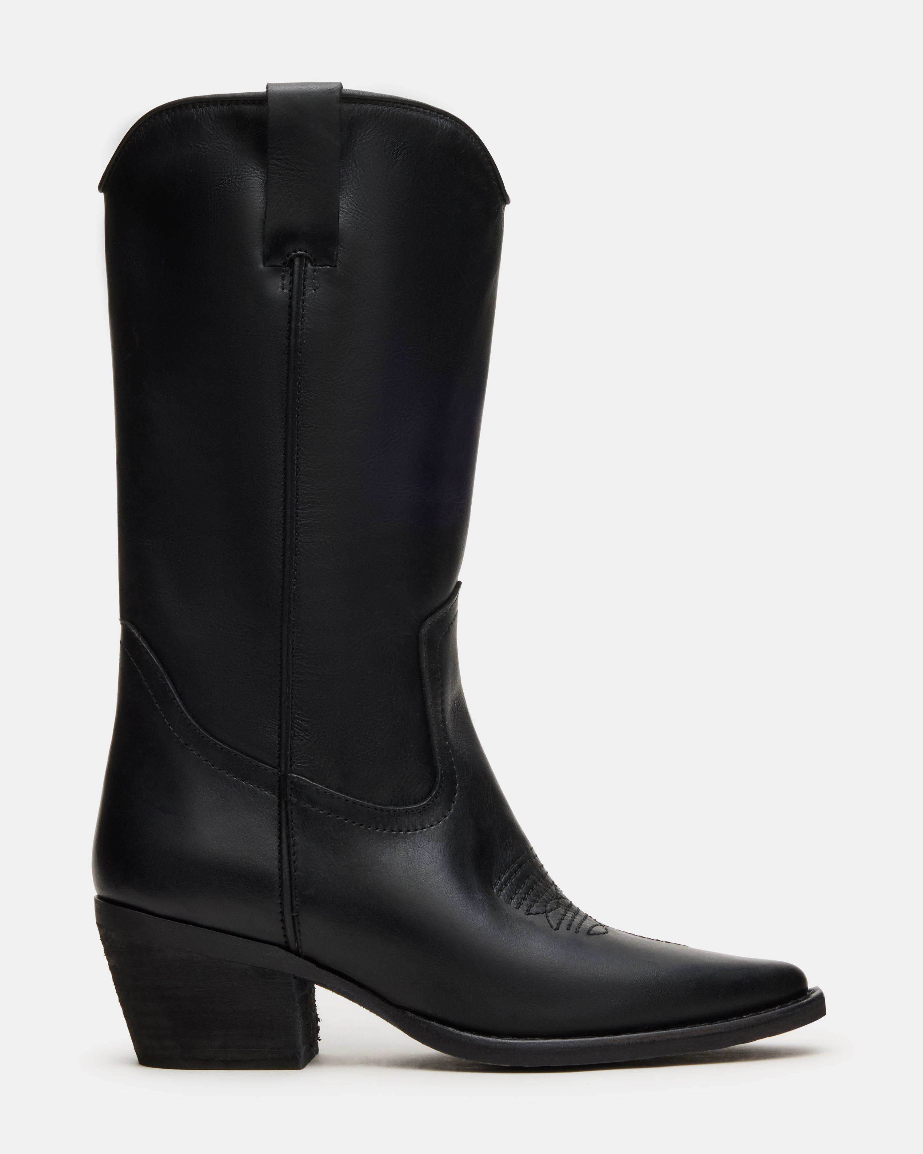 ALBANY BLACK LEATHER - Women's Shoes - Steve Madden Canada