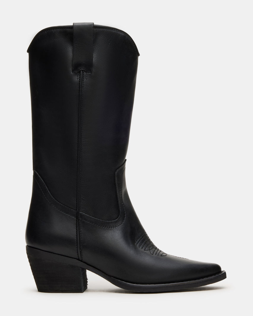 ALBANY BLACK LEATHER - Women's Shoes - Steve Madden Canada