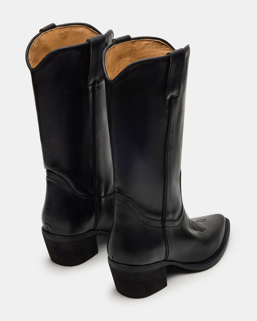 ALBANY BLACK LEATHER - Women's Shoes - Steve Madden Canada