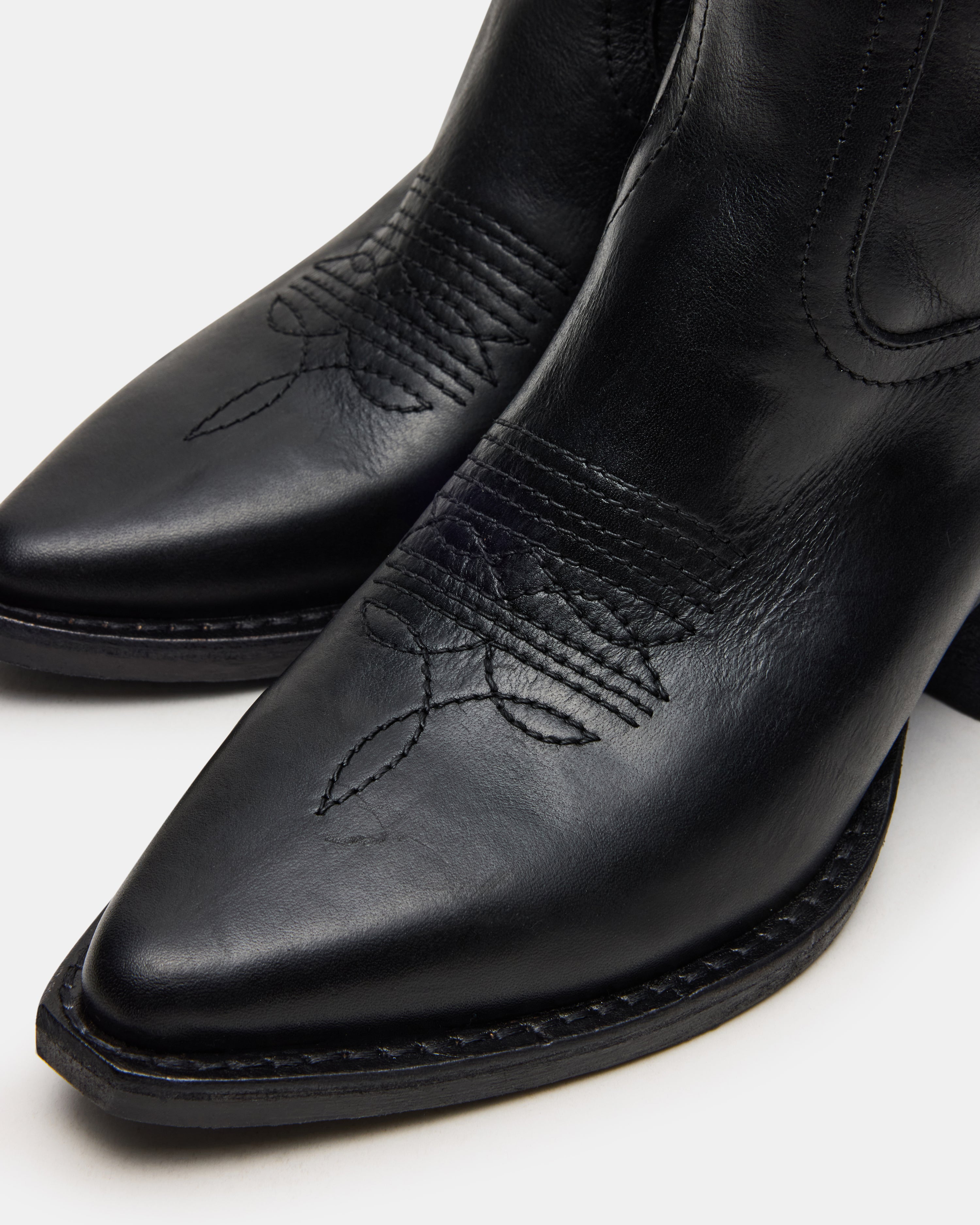 ALBANY BLACK LEATHER - Women's Shoes - Steve Madden Canada