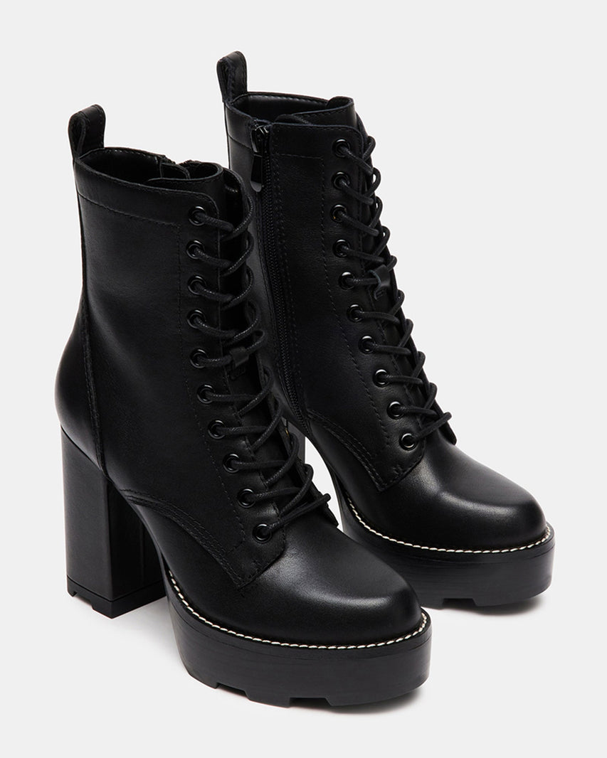 ALORA BLACK LEATHER - Women's Shoes - Steve Madden Canada