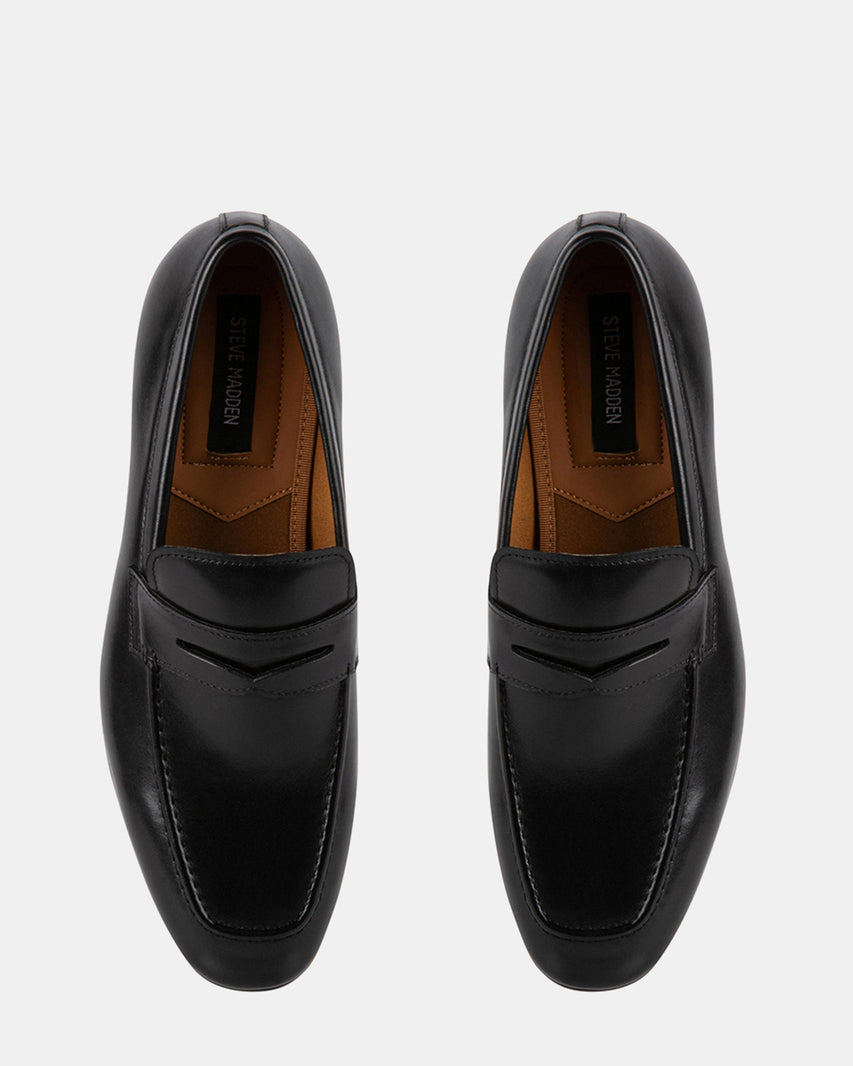 ANDERSS BLACK LEATHER - Men's Shoes - Steve Madden Canada