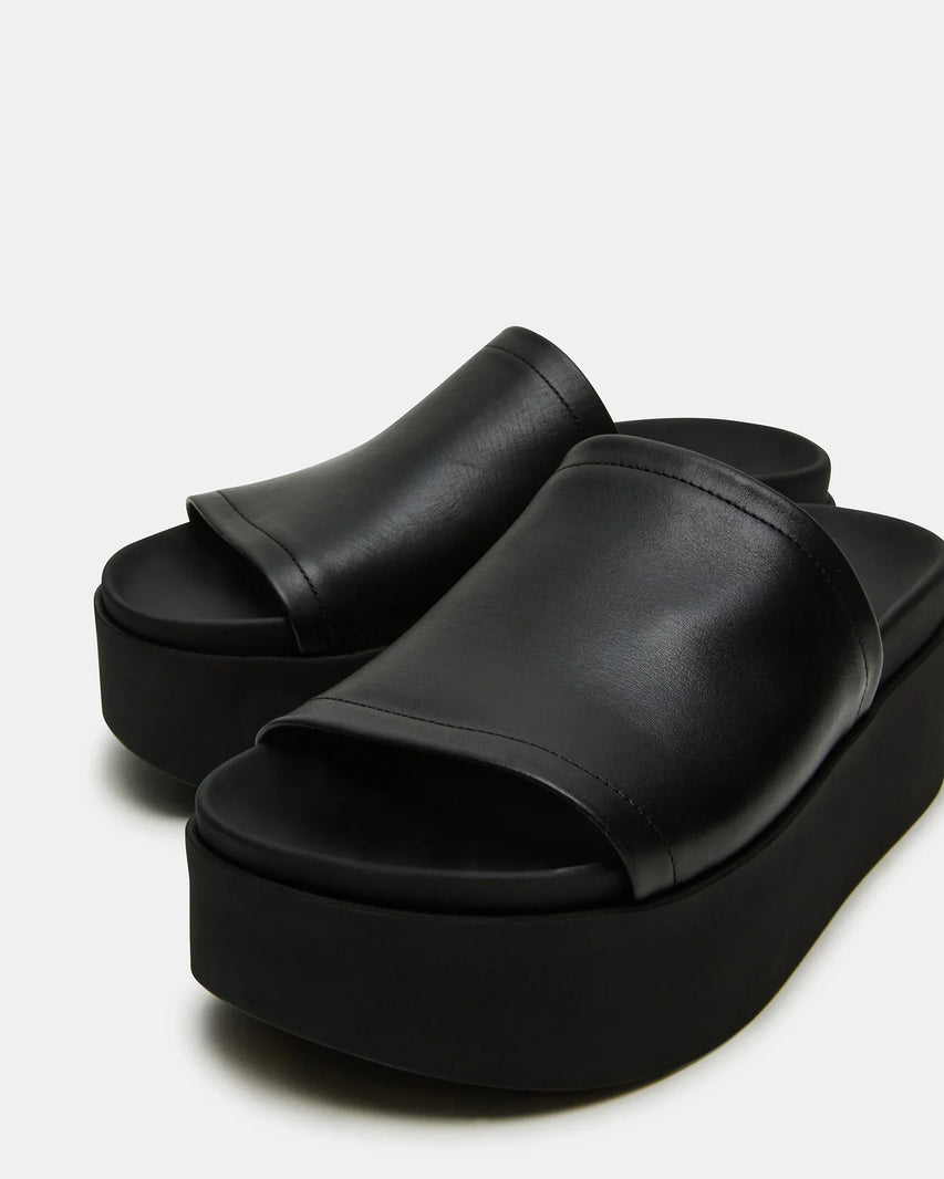 ARWEN BLACK LEATHER - Women's Shoes - Steve Madden Canada