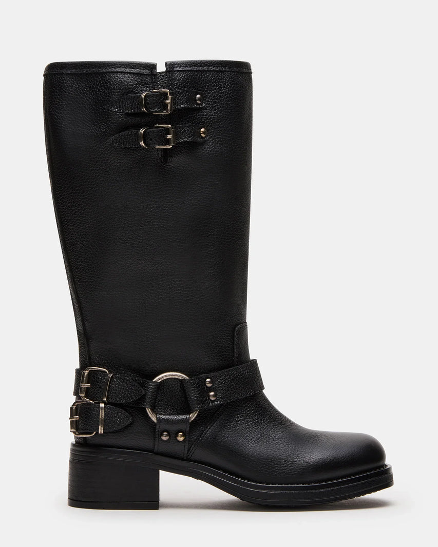 ASTOR-W WIDE CALF BLACK LEATHER - Women's Shoes - Steve Madden Canada