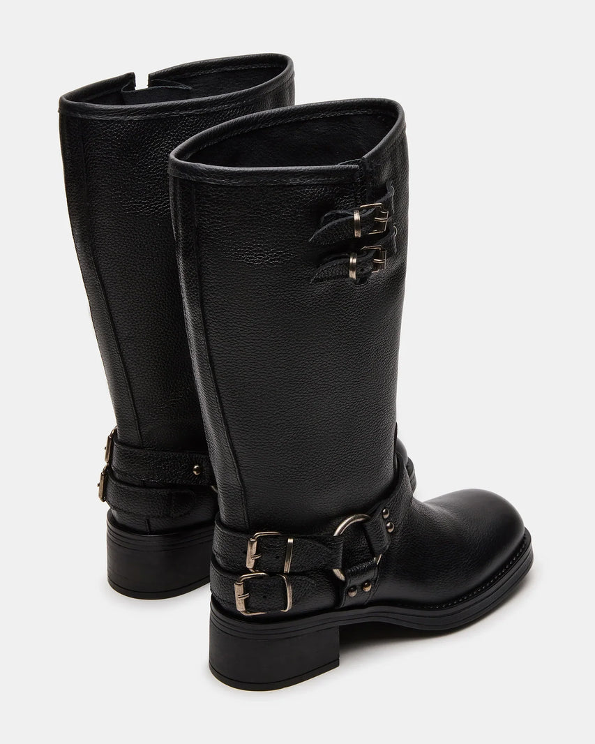 ASTOR-W WIDE CALF BLACK LEATHER - Women's Shoes - Steve Madden Canada