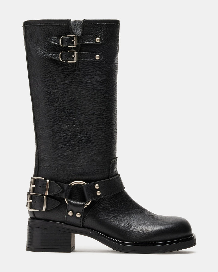 ASTOR BLACK LEATHER - Women's Shoes - Steve Madden Canada