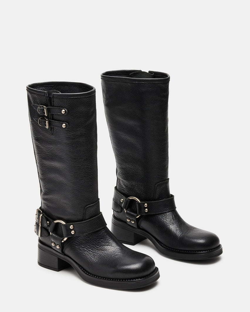 ASTOR BLACK LEATHER - Women's Shoes - Steve Madden Canada