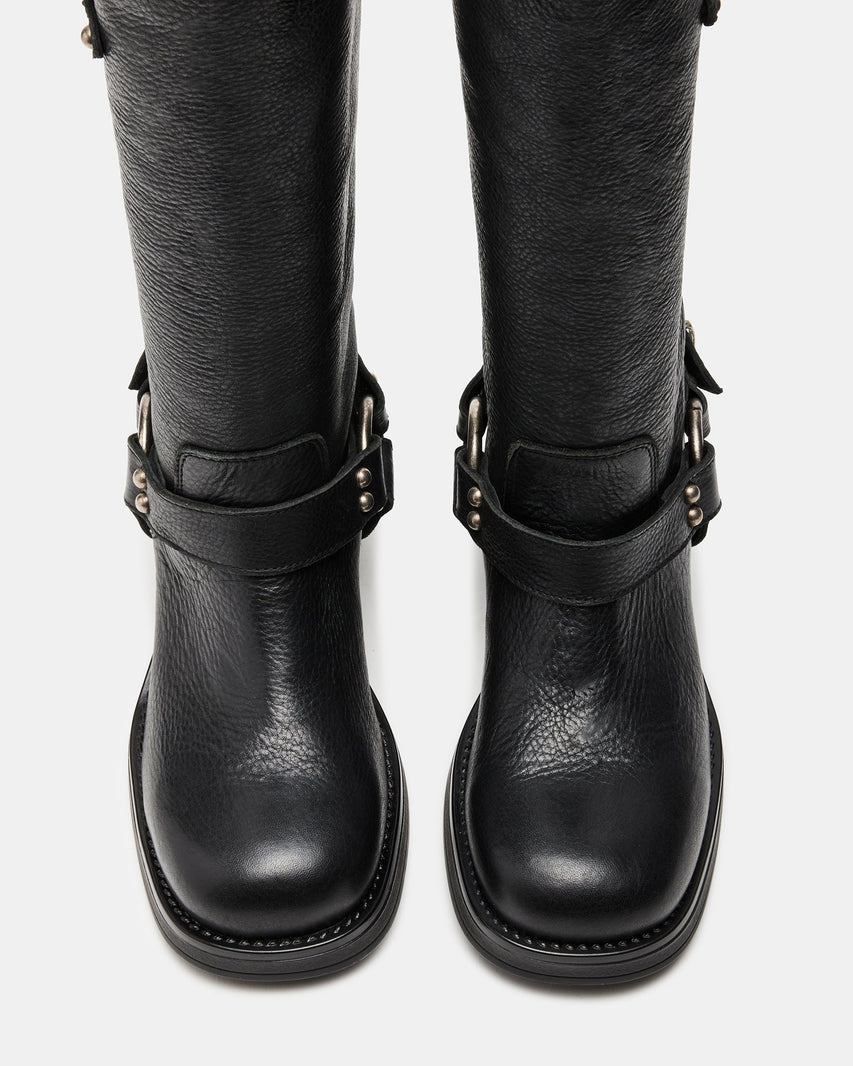 ASTOR BLACK LEATHER - Women's Shoes - Steve Madden Canada