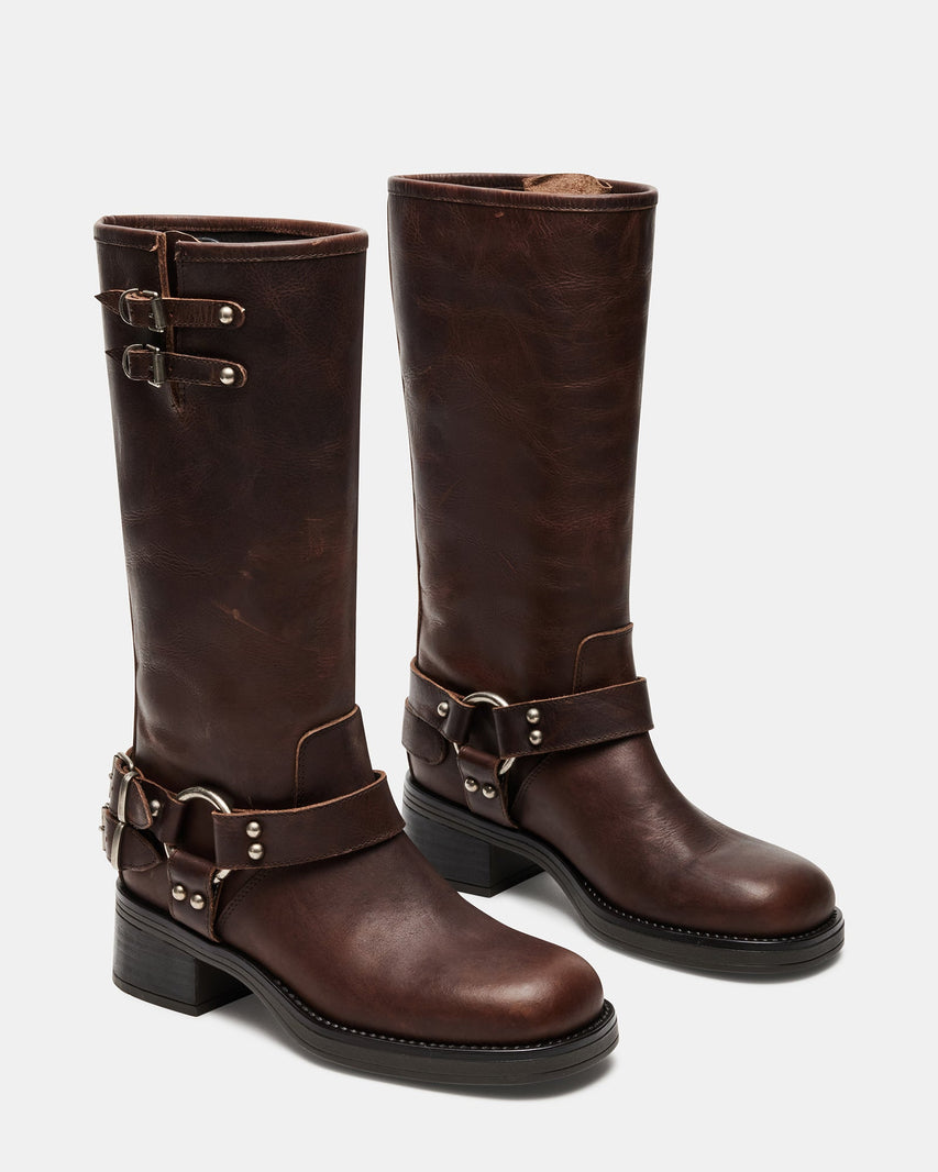 ASTOR BROWN LEATHER - Women's Shoes - Steve Madden Canada