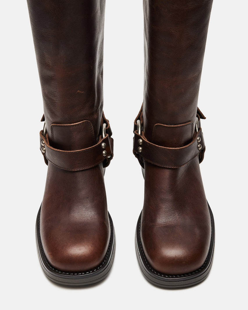 ASTOR BROWN LEATHER - Women's Shoes - Steve Madden Canada