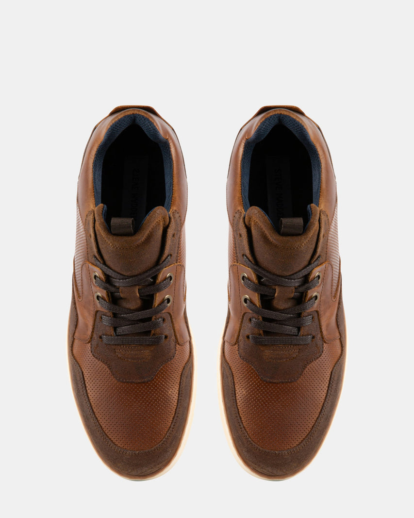 BANKS COGNAC LEATHER - Men's Shoes - Steve Madden Canada