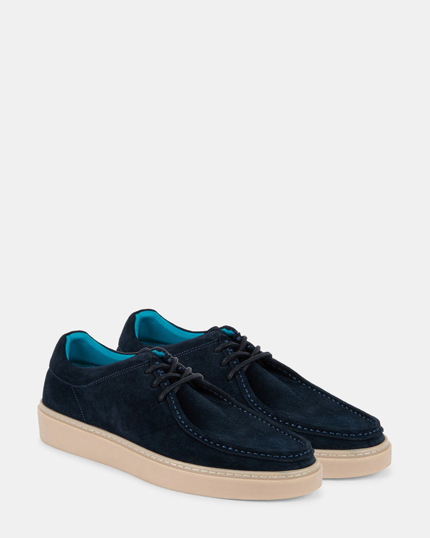 BARRISS NAVY SUEDE - Men's Shoes - Steve Madden Canada