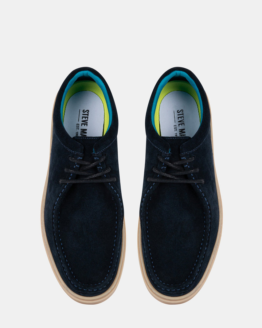 BARRISS NAVY SUEDE - Men's Shoes - Steve Madden Canada