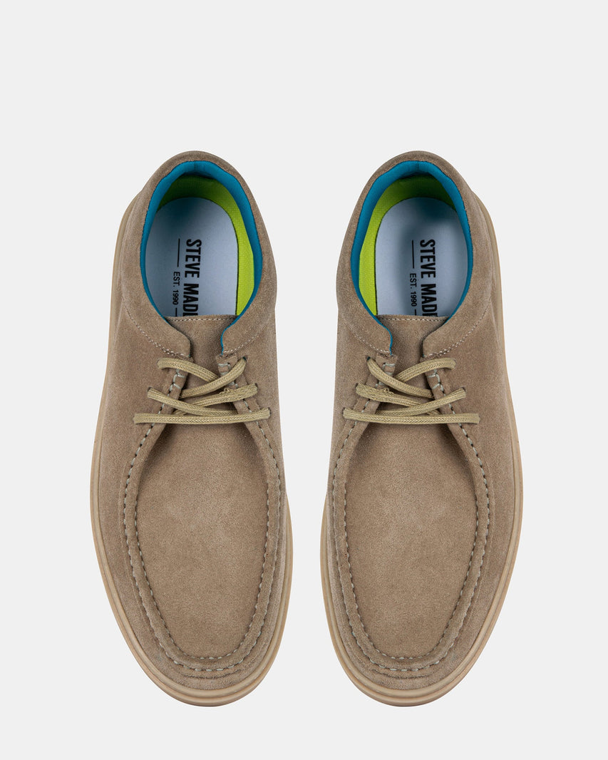 BARRISS TAUPE SUEDE - Men's Shoes - Steve Madden Canada