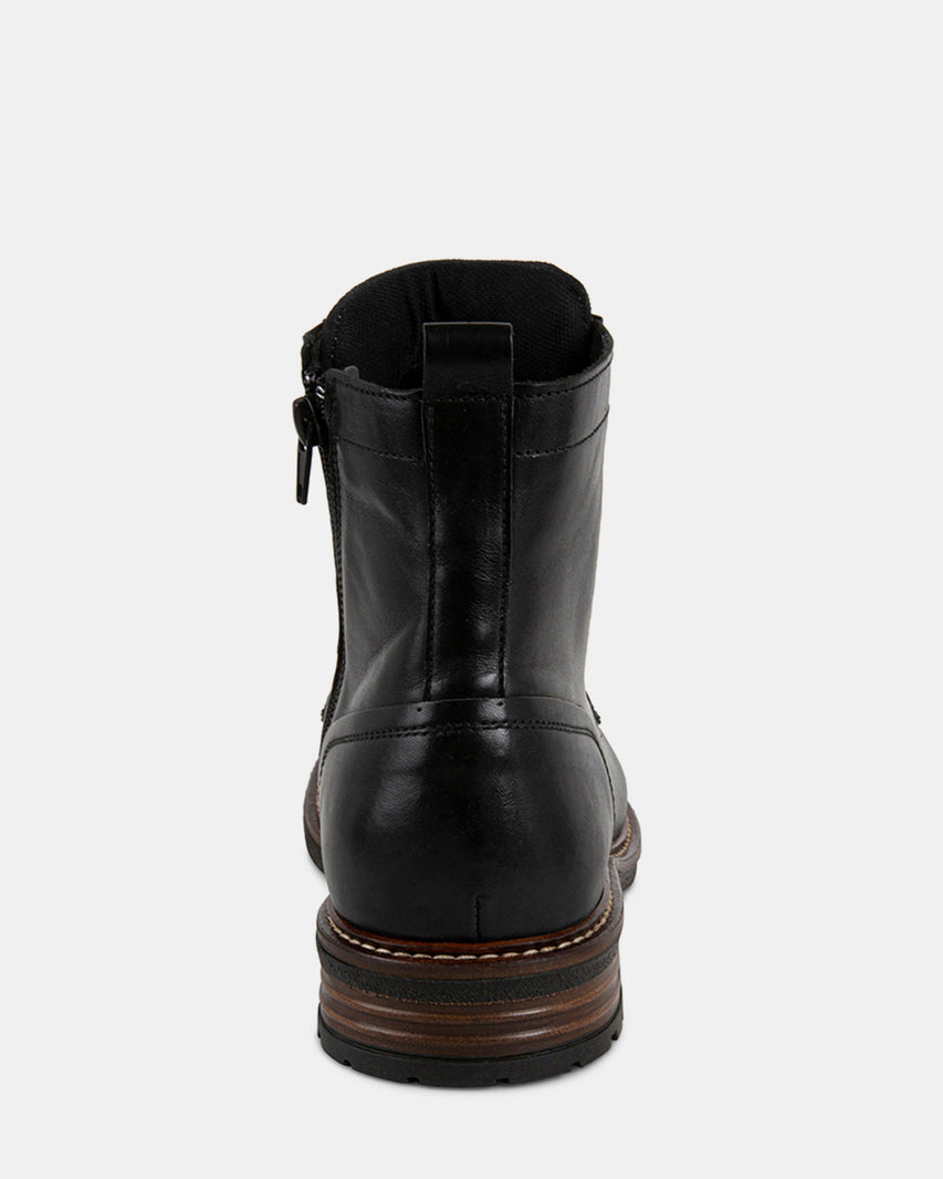 BEDARD BLACK LEATHER - Men's Shoes - Steve Madden Canada