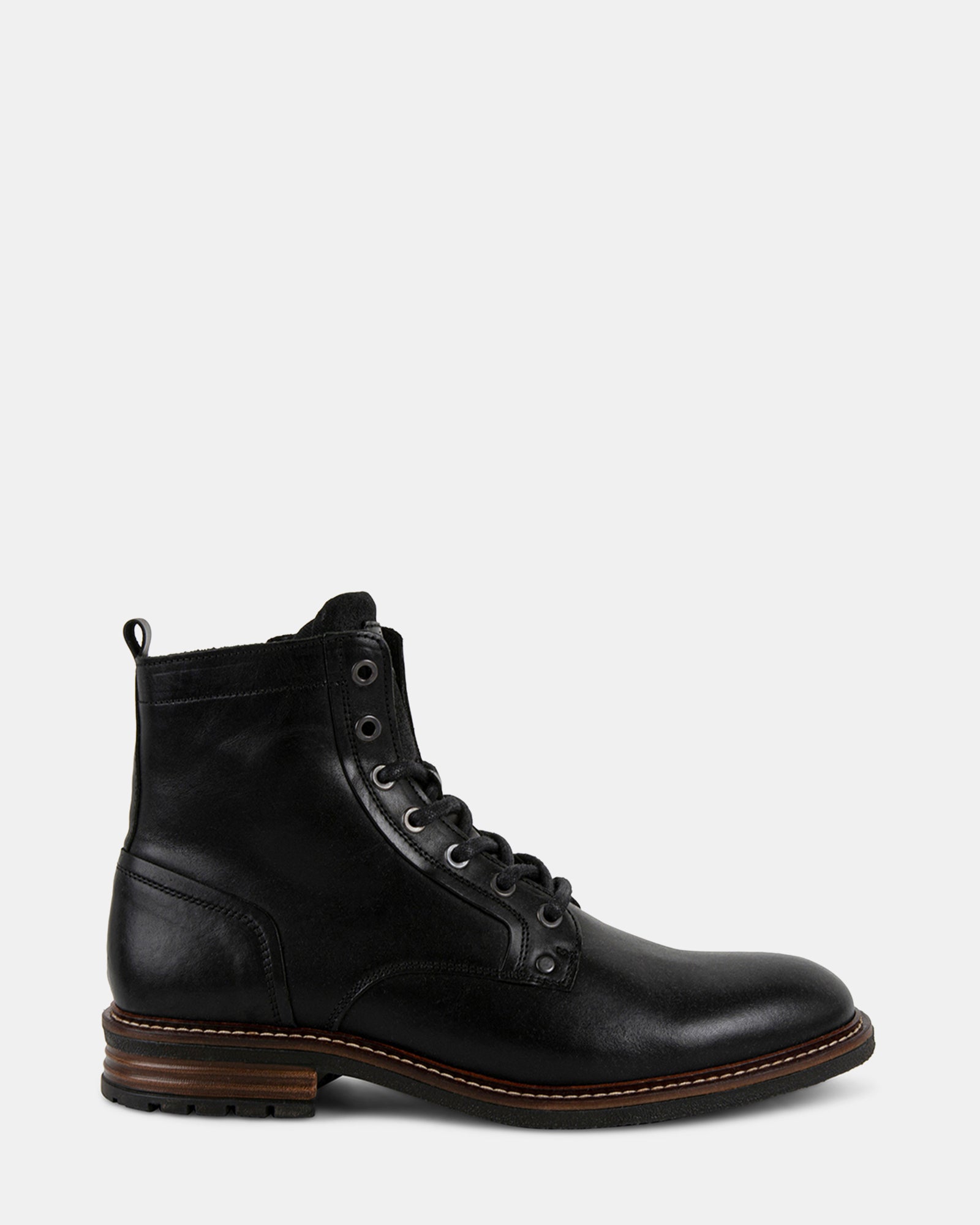 BEDARD BLACK LEATHER - Men's Shoes - Steve Madden Canada
