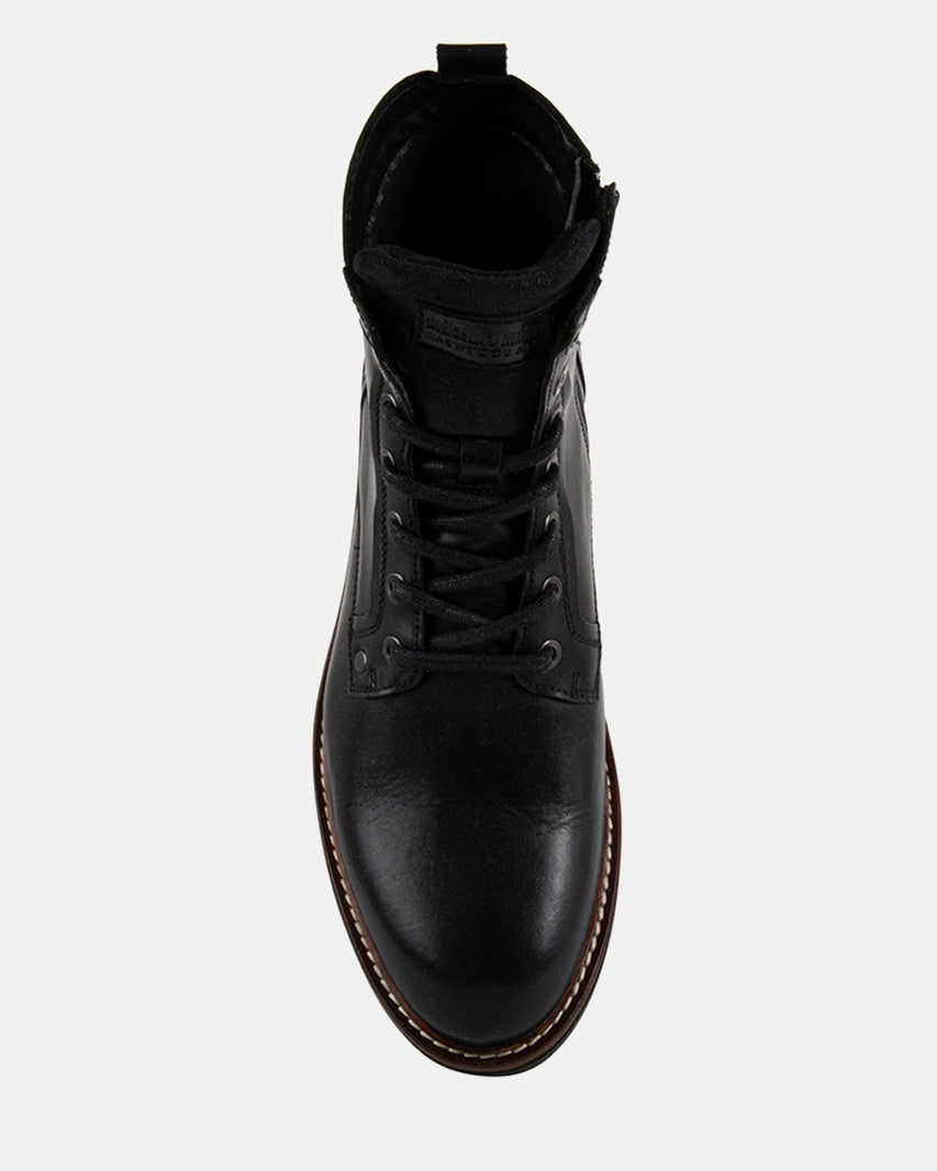 BEDARD BLACK LEATHER - Men's Shoes - Steve Madden Canada