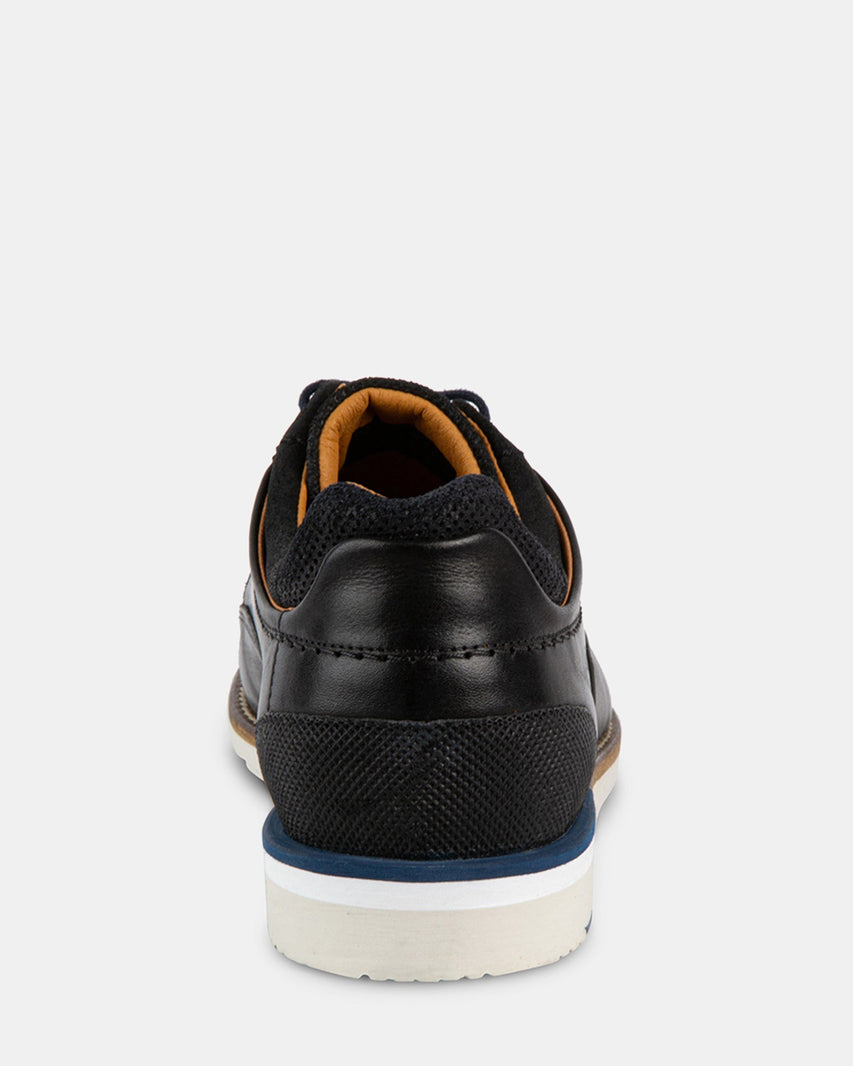 BENICIO BLACK LEATHER - Men's Shoes - Steve Madden Canada