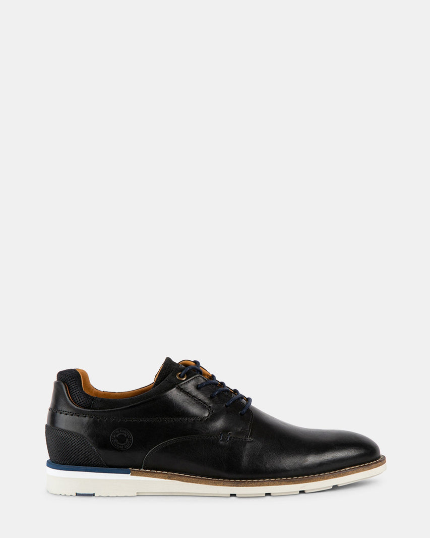 BENICIO BLACK LEATHER - Men's Shoes - Steve Madden Canada