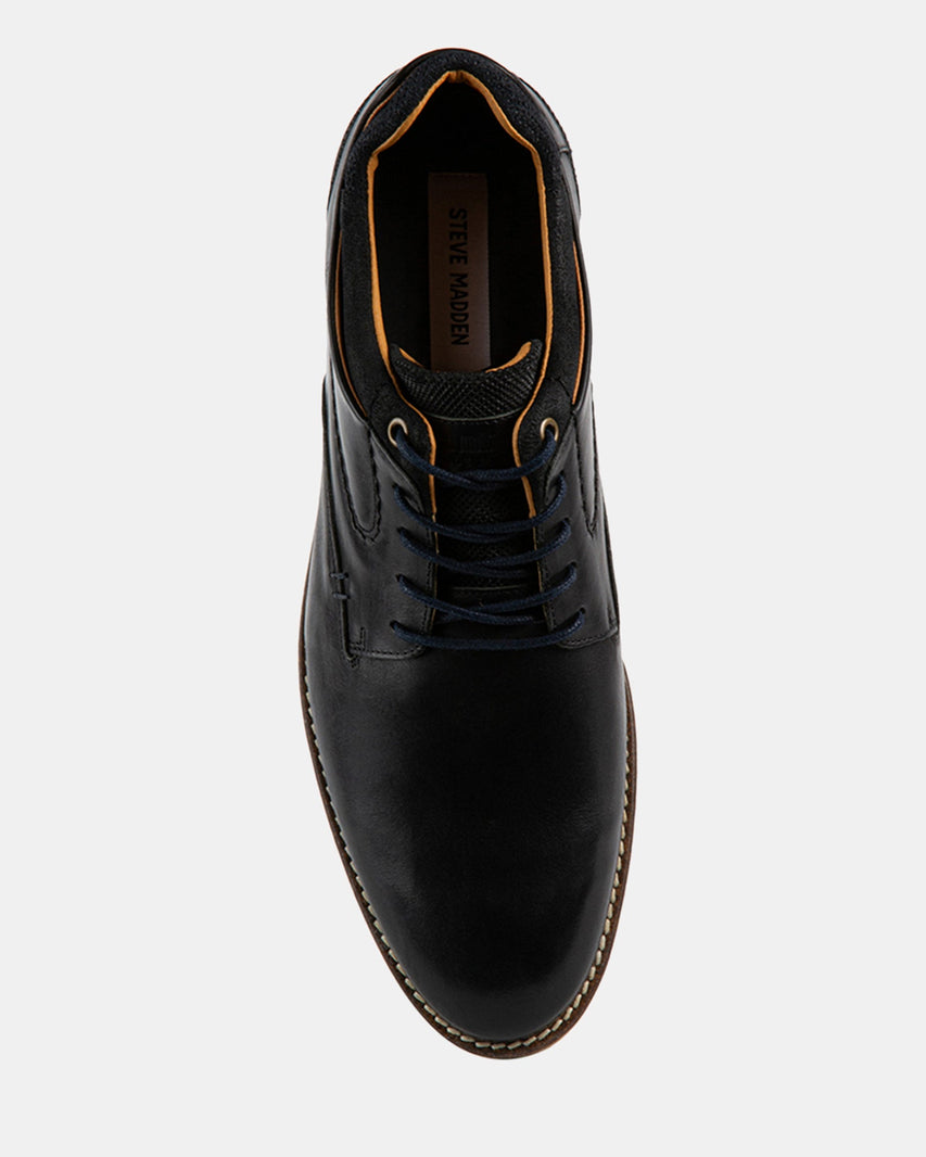 BENICIO BLACK LEATHER - Men's Shoes - Steve Madden Canada