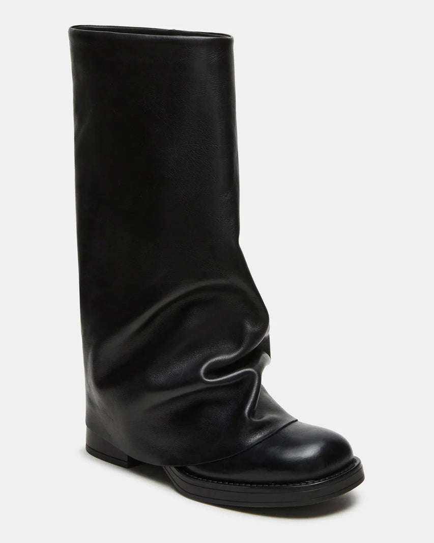 BENTON BLACK LEATHER - Women's Shoes - Steve Madden Canada