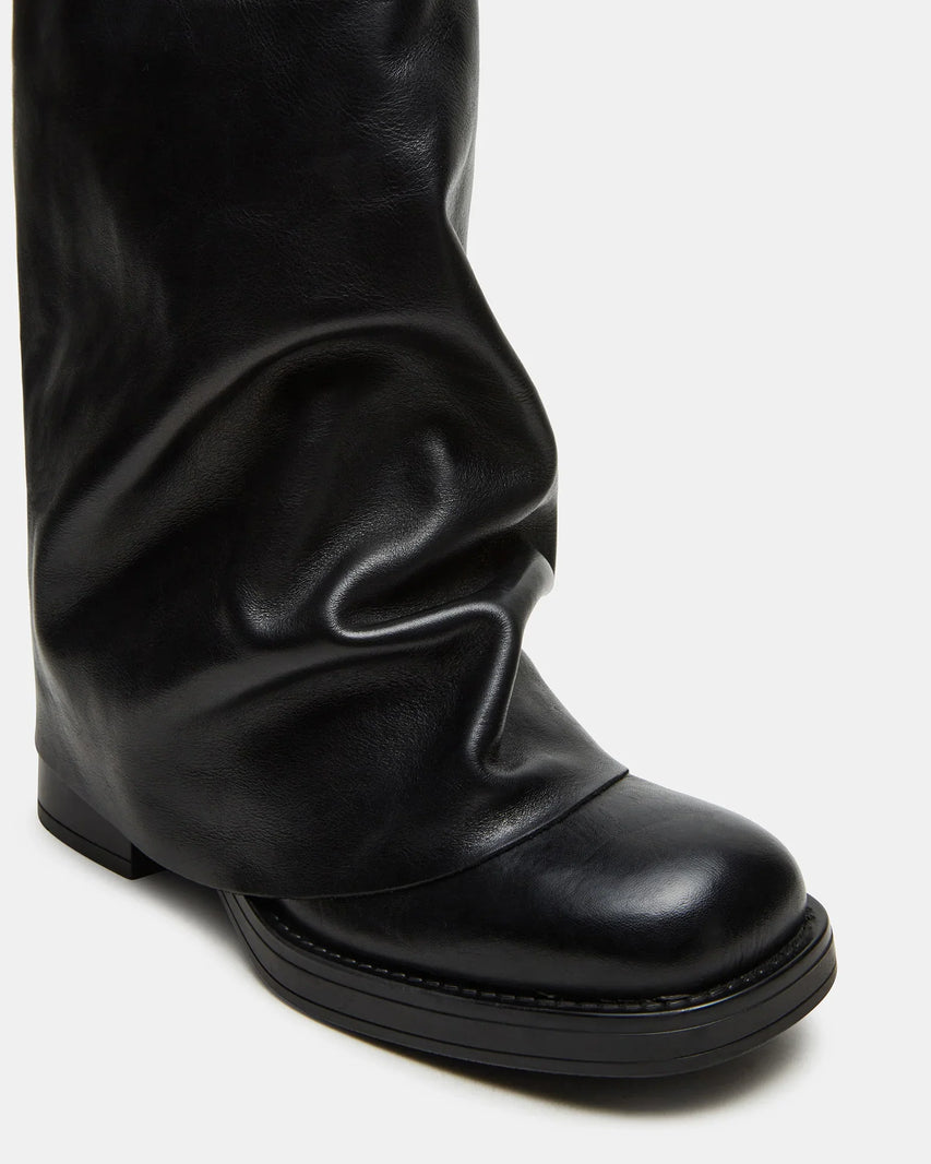 BENTON BLACK LEATHER - Women's Shoes - Steve Madden Canada