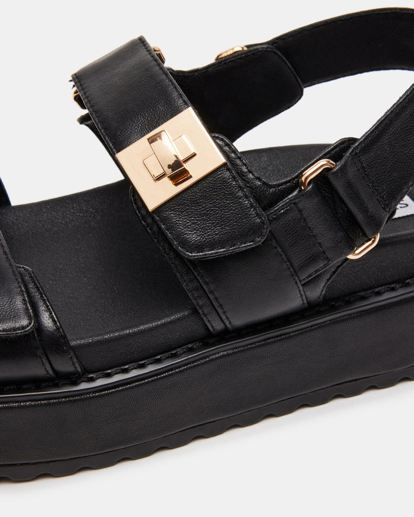 BIGMONA BLACK LEATHER - Women's Shoes - Steve Madden Canada