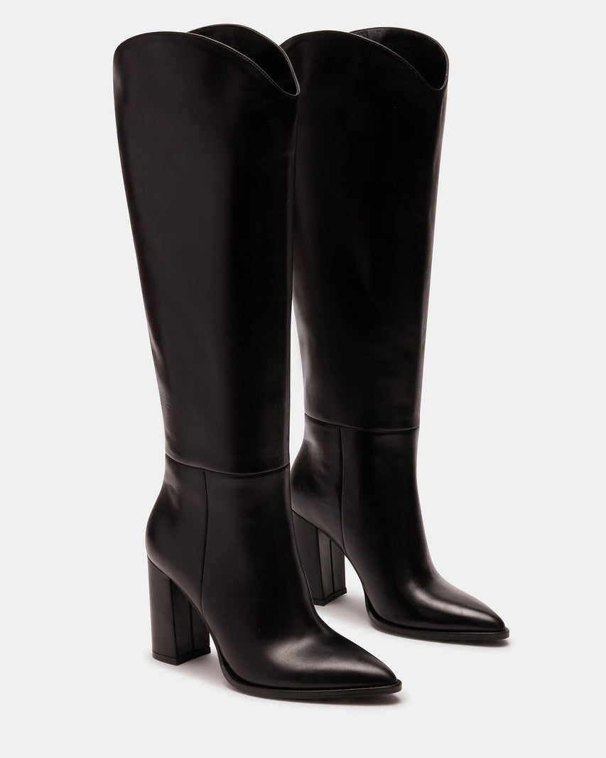 BIXBY BLACK LEATHER - Women's Shoes - Steve Madden Canada