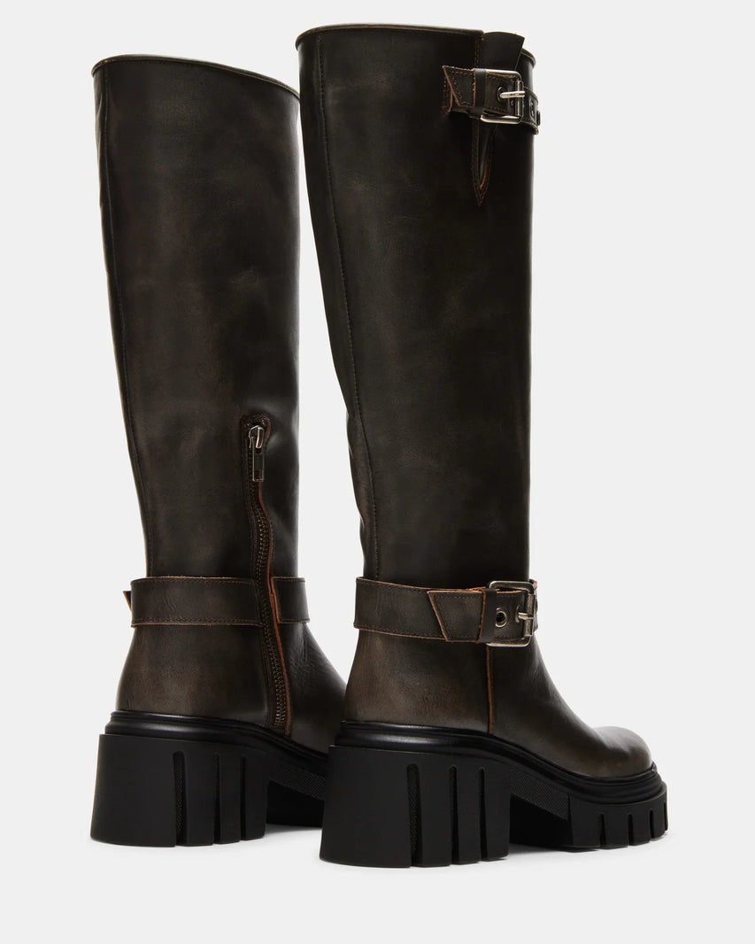 BRIGADE BROWN LEATHER - Women's Shoes - Steve Madden Canada