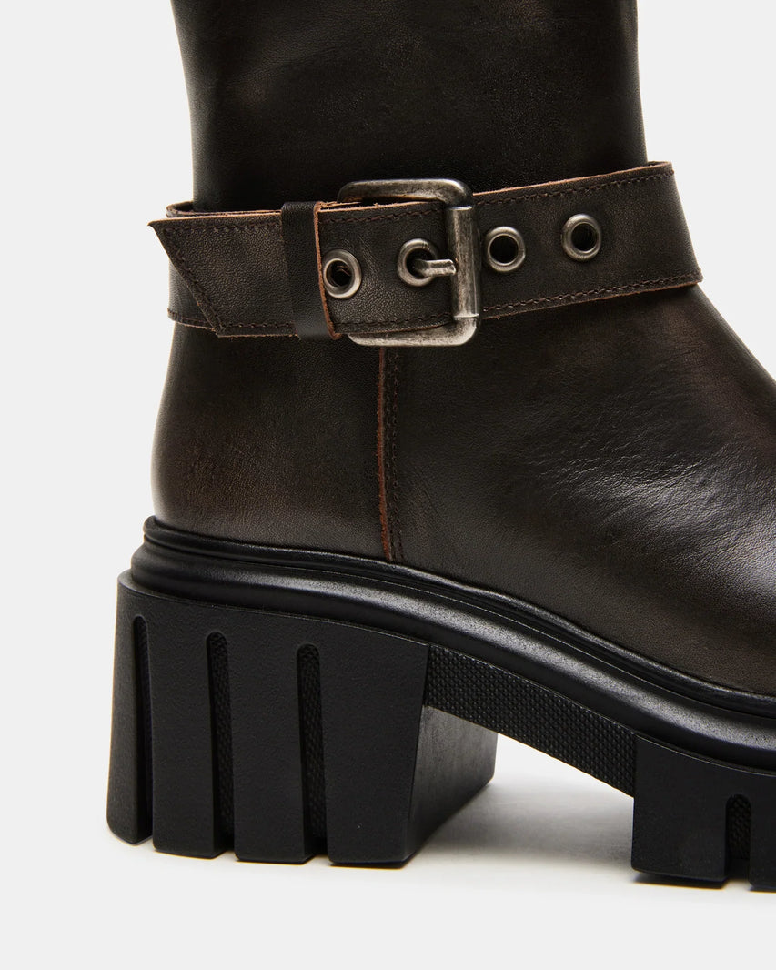 BRIGADE BROWN LEATHER - Women's Shoes - Steve Madden Canada