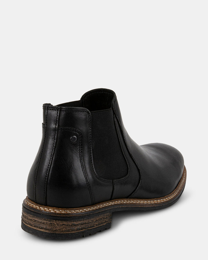 BRITHE BLACK LEATHER - Men's Shoes - Steve Madden Canada