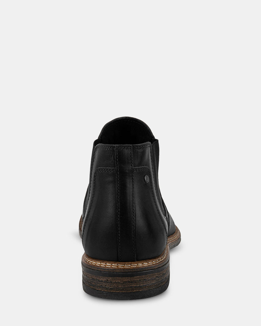 BRITHE BLACK LEATHER - Men's Shoes - Steve Madden Canada