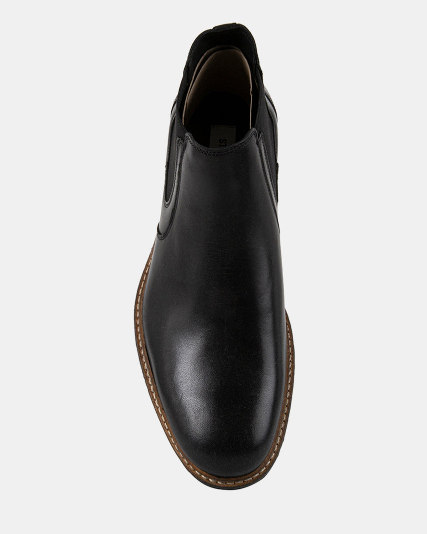 BRITHE BLACK LEATHER - Men's Shoes - Steve Madden Canada