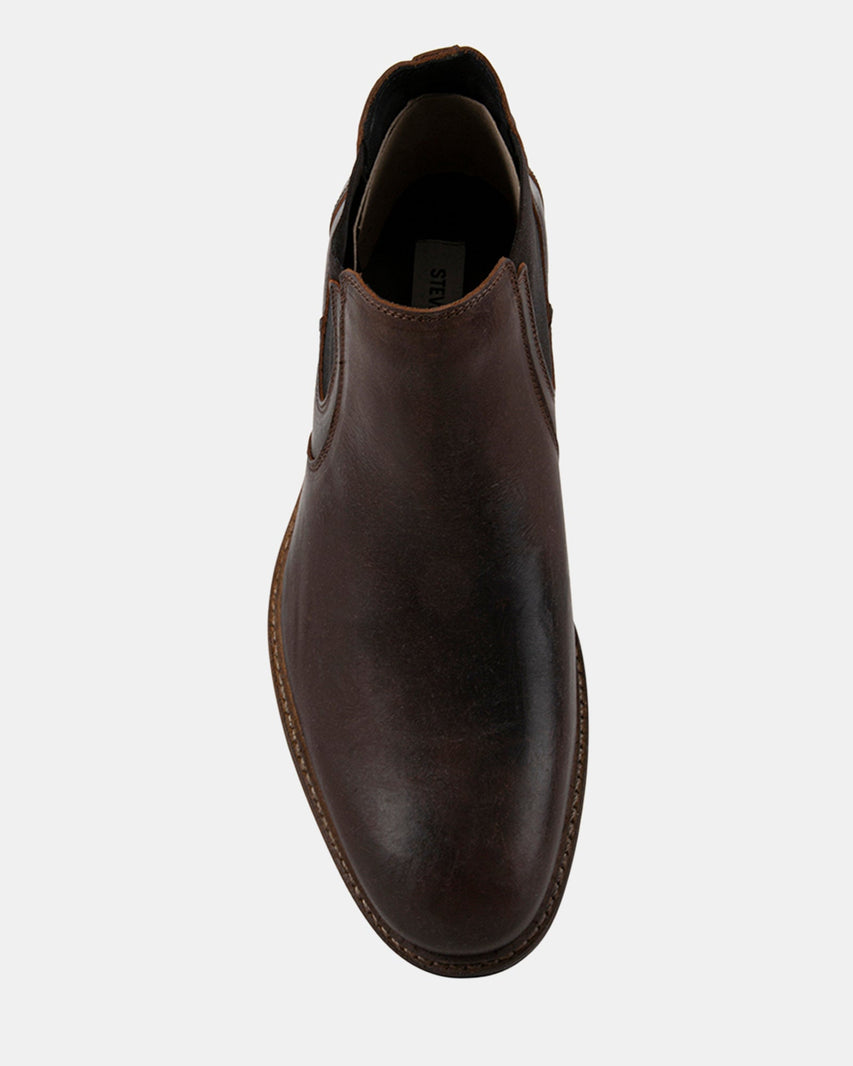 BRITHE BROWN LEATHER - Men's Shoes - Steve Madden Canada
