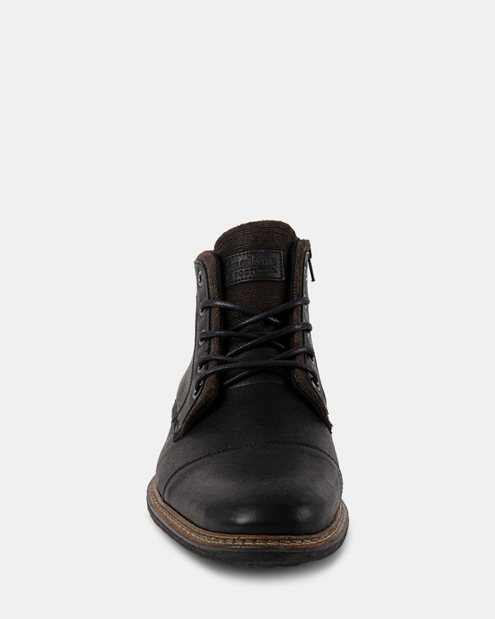BRONTE BLACK LEATHER - Men's Shoes - Steve Madden Canada