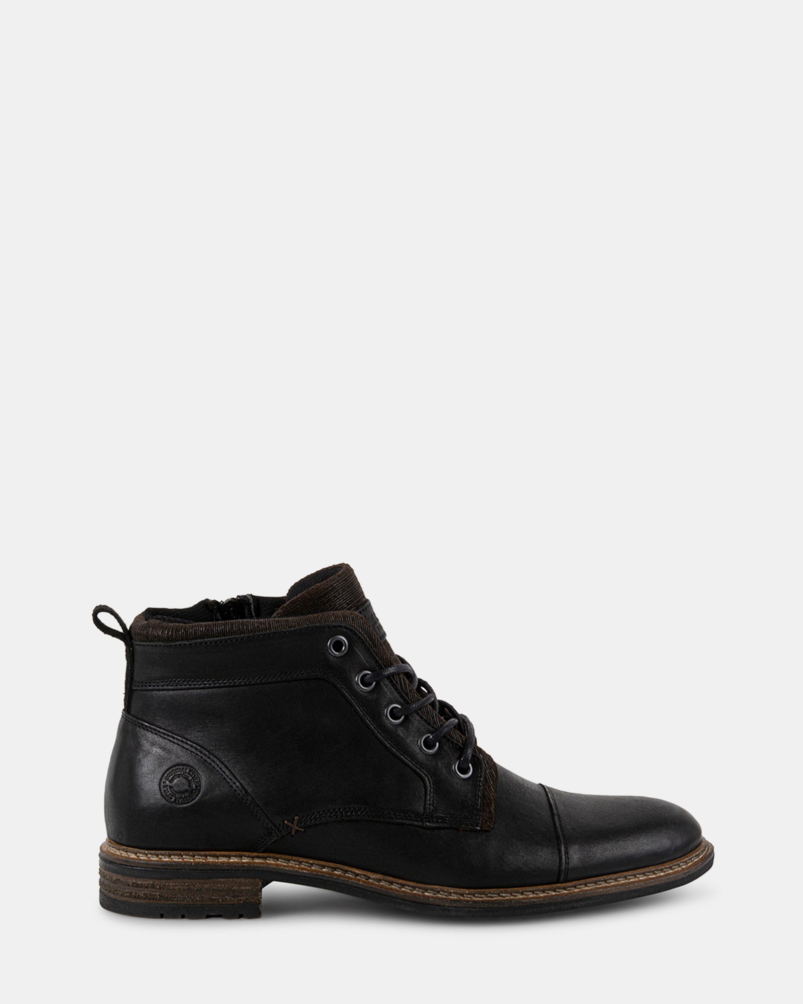 BRONTE BLACK LEATHER - Men's Shoes - Steve Madden Canada