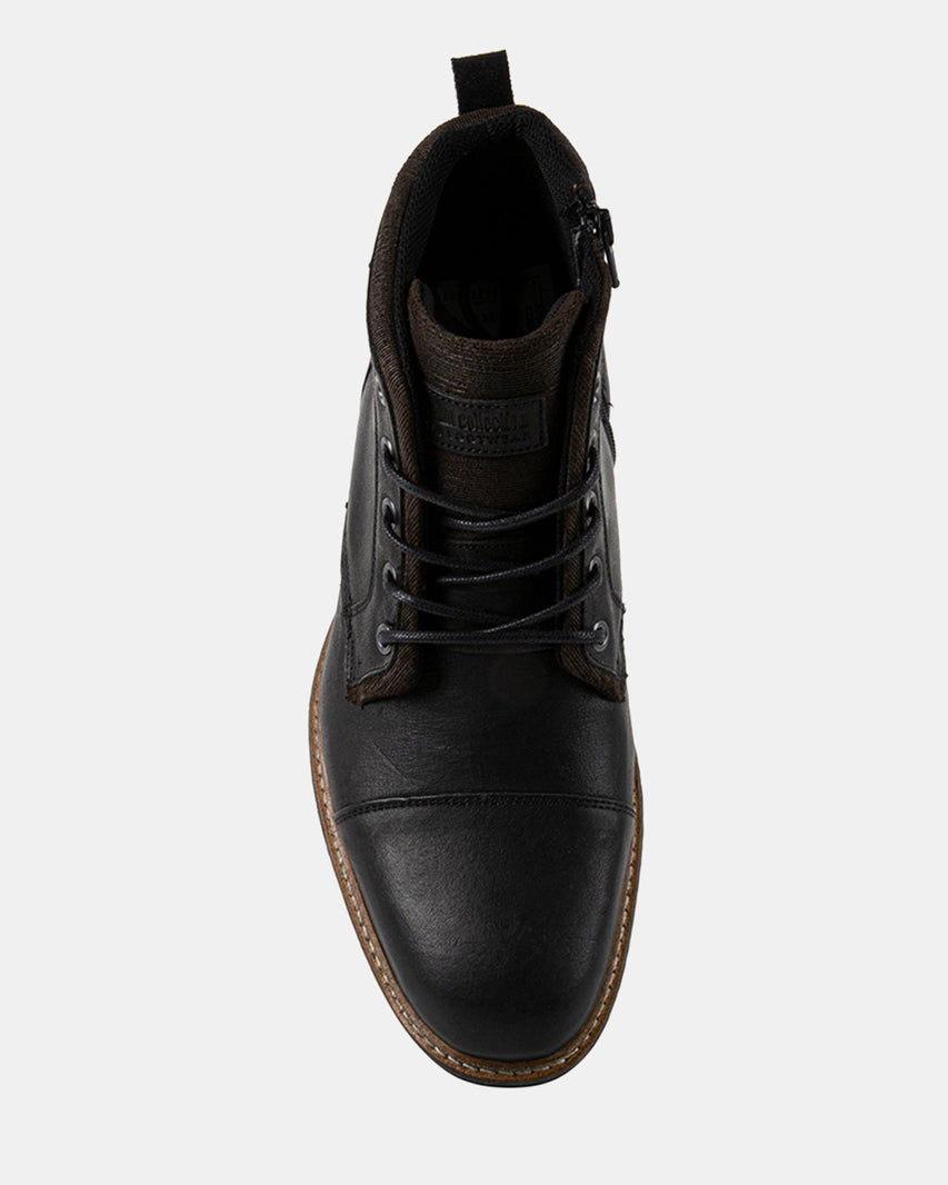 BRONTE BLACK LEATHER - Men's Shoes - Steve Madden Canada