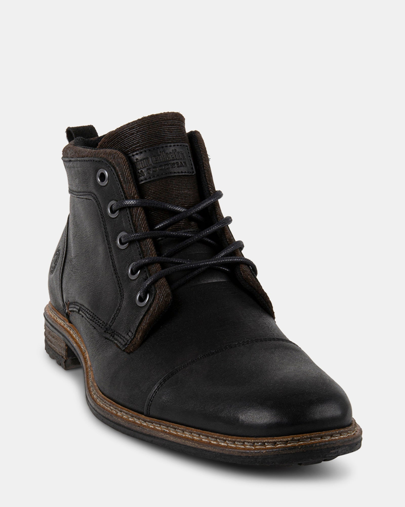 BRONTE BLACK LEATHER - Men's Shoes - Steve Madden Canada