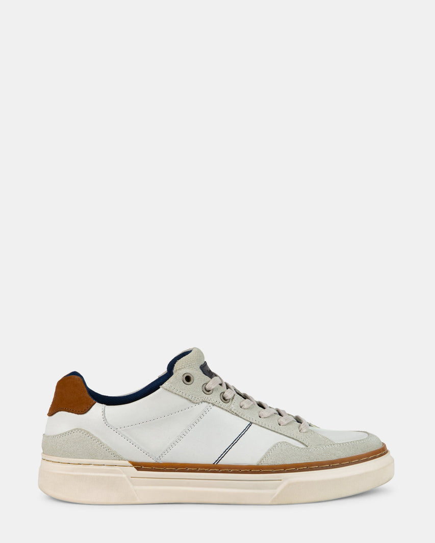 BRYGGS WHITE LEATHER - Men's Shoes - Steve Madden Canada