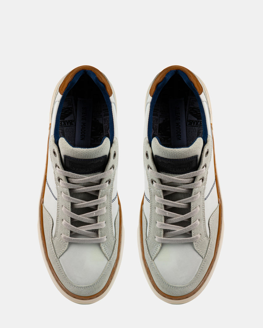 BRYGGS WHITE LEATHER - Men's Shoes - Steve Madden Canada