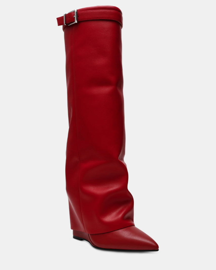 CORENNE RED LEATHER - Women's Shoes - Steve Madden Canada
