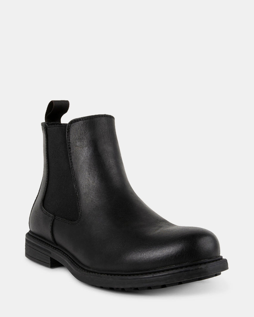 CRIMSON2 BLACK LEATHER - Men's Shoes - Steve Madden Canada